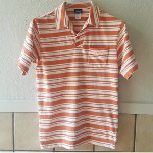 Patagonia men's organic cotton striped polo small